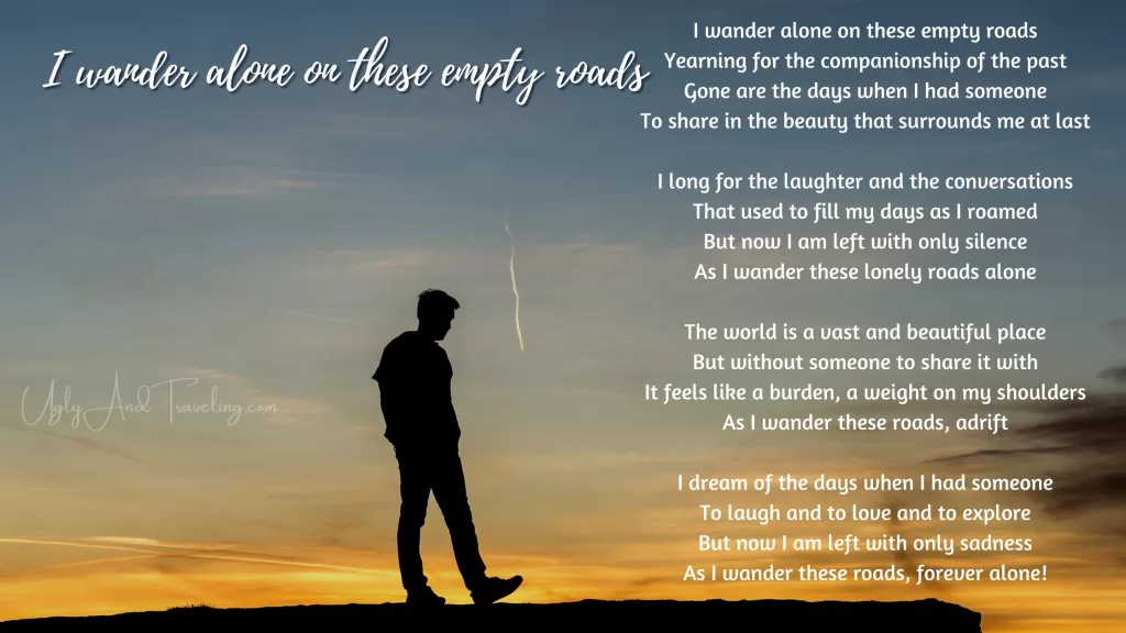 I wander alone on these empty roads 1