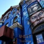 Vibrant mural on building in Toronto featuring colorful street art and creative urban culture.
